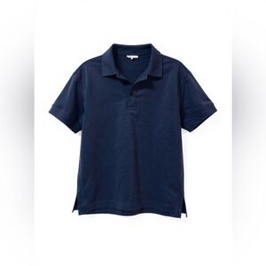 HONORS Womens XS Navy Blue Short Sleeve Collared‎ Knit Top